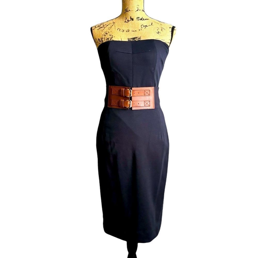 MICHAEL Michael Kors Navy Strapless Dress Size O NWT 4 0436
